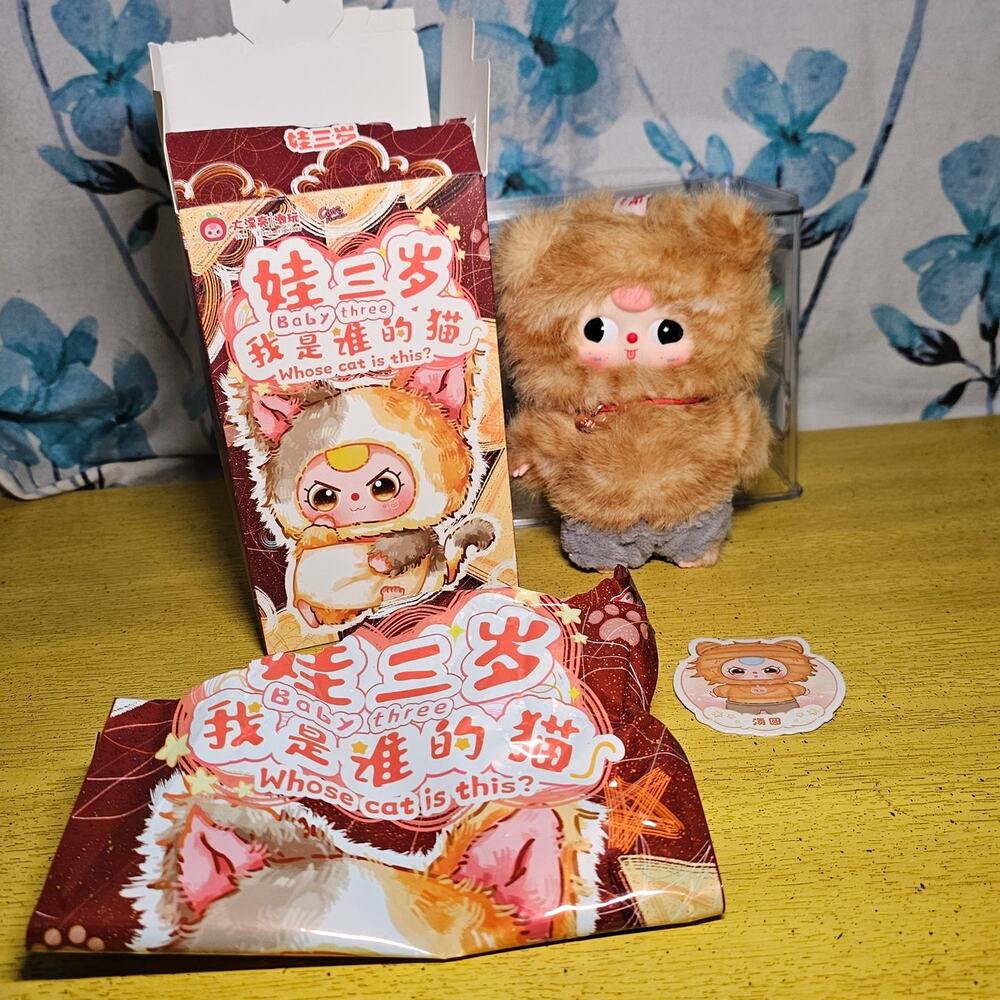 Baby Three Whose Cat Am I OPENED Tangyuan Stripe Orange Cat 180 Boba Eyes